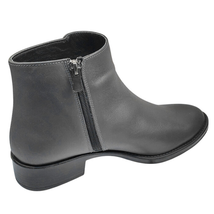 Botine dama scurte elegante Dogati din piele naturala gri imblanite marimile 37 si 39 - imagine 2