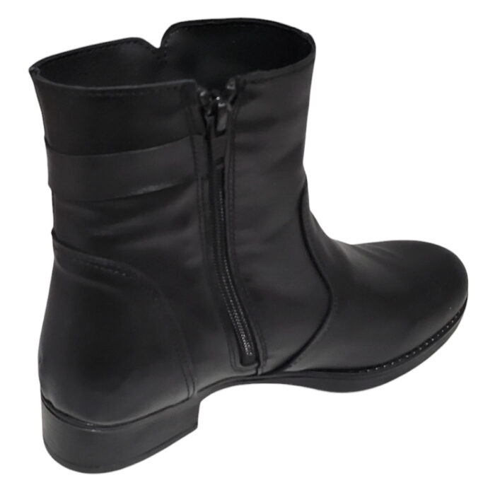 Botine dama din piele naturala negre cu toc mic intre 35 si 41 - imagine 3