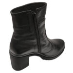 Botine elegante dama din piele naturala negre vatuite cu toc masiv intre 36 si 40 - imagine 2