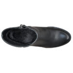 ULTIMA PERECHE Botine dama scurte elegante Dogati din piele naturala negre imblanite marimea 36 - imagine 4
