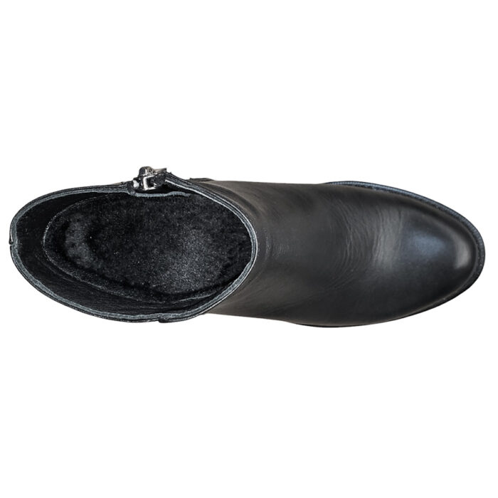 ULTIMA PERECHE Botine dama scurte elegante Dogati din piele naturala negre imblanite marimea 36 - imagine 4