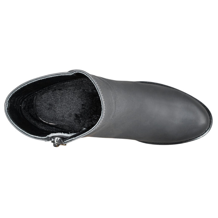 Botine dama scurte elegante Dogati din piele naturala gri imblanite marimile 37 si 39 - imagine 4