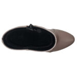 Botine dama elegante cu toc din piele naturala bej intre 35 si 40 - imagine 5