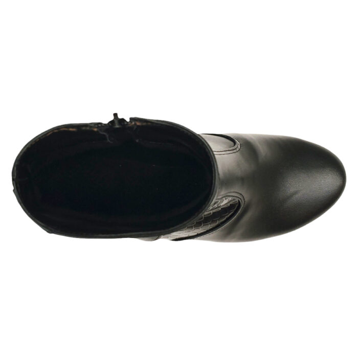 Botine elegante dama din piele naturala negre vatuite cu toc masiv intre 36 si 40 - imagine 4