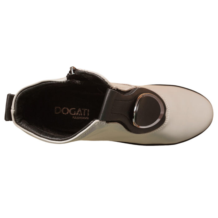 Ghete dama bej din piele naturala cu elastic si fermoar Dogati intre 36 si 40 - imagine 5