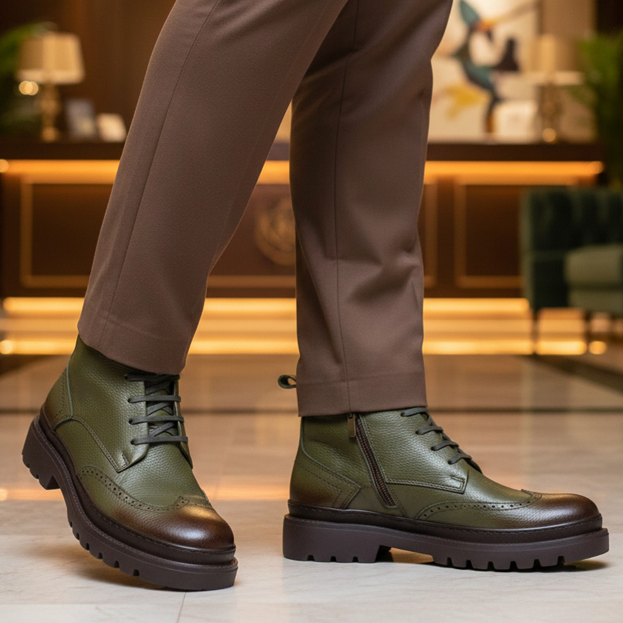 ghete-barbati-dogati-din-piele-naturala-verde-kaki-intre-40-si-45 Ghete barbati Dogati din piele naturala verde-kaki intre 40 si 45 - imagine 1