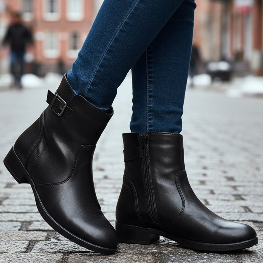 botine-dama-din-piele-naturala-negre-cu-toc-mic-intre-35-si-40 Botine dama din piele naturala negre cu toc mic intre 35 si 41 - imagine 1