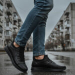 Pantofi sport barbatesti primavara-toamna Suceveanu din piele naturala negri intre 40 si 44