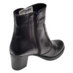 Botine dama elegante din piele naturala negre vatuite cu toc masiv intre 36 si 41 - imagine 3