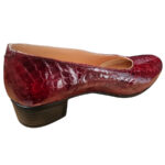 Pantofi dama visinii cu toc mic din piele naturala croco intre 35 si 41 - imagine 3