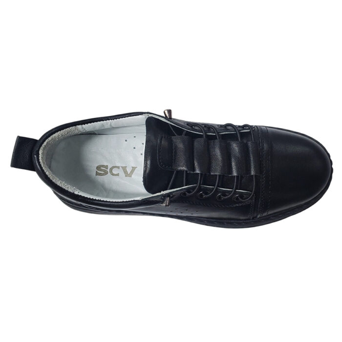 ULTIMA PERECHE Pantofi dama sport SCV din piele naturala negri marimea 36 - imagine 5