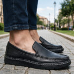 Pantofi/mocasini SCV Confort negri din piele naturala intre 40 si 45