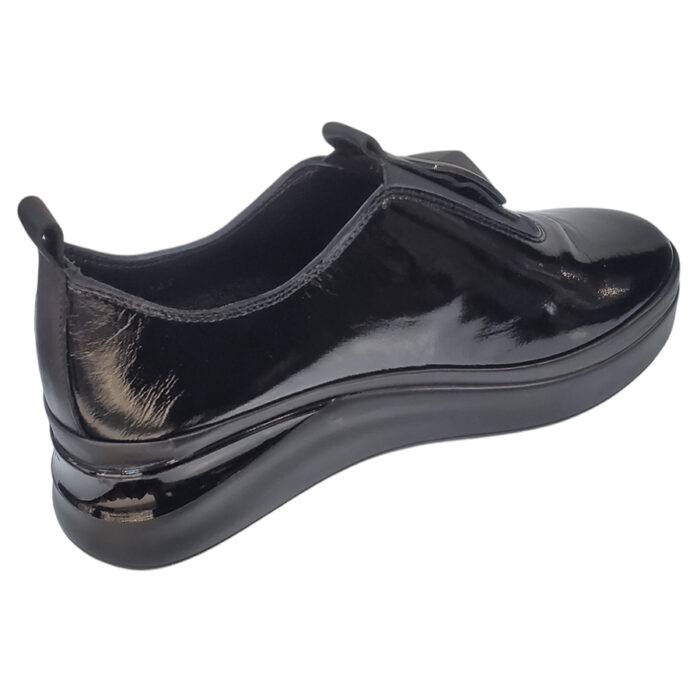 Pantofi Dogati dame din piele naturala negri lacuiti intre 36 si 40 - imagine 3