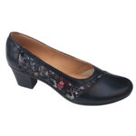 Pantofi dama cu toc din piele naturala neagra marimi intre 35 si 41 - imagine 2