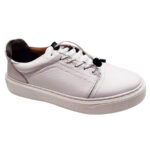 Pantofi sport barbati cu siret elastic din piele naturala albi intre 40 si 45 - imagine 2