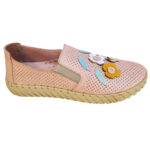 Pantofi dama BioFlex Confort din piele naturala perforata roz-pudra intre 36 si 40