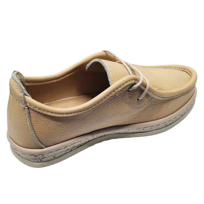 Pantofi-mocasini dama bej din piele naturala cu siret intre 36 si 41 - imagine 4