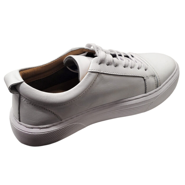 Pantofi sport barbatesti cu siret din piele naturala albi intre 40 si 45 - imagine 3