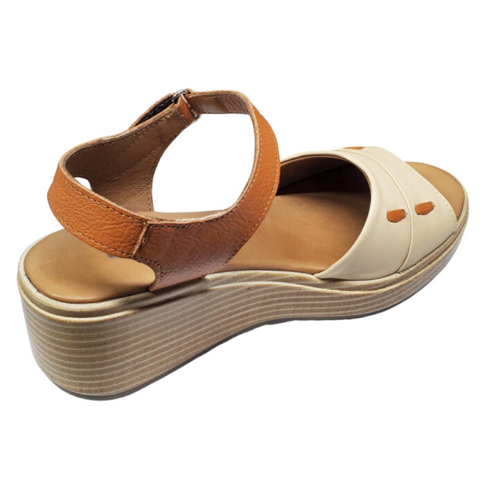 Sandale dama SCV cu platforma bej din piele naturala intre 36 si 40 - imagine 3