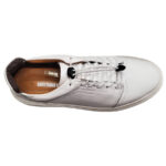 Pantofi sport barbati cu siret elastic din piele naturala albi intre 40 si 45 - imagine 5