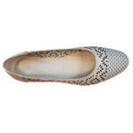 Pantofi dama crem cu toc mic din piele naturala perforata intre 35 si 41 - imagine 5