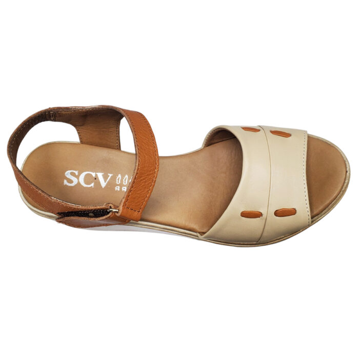 Sandale dama SCV cu platforma bej din piele naturala intre 36 si 40 - imagine 5