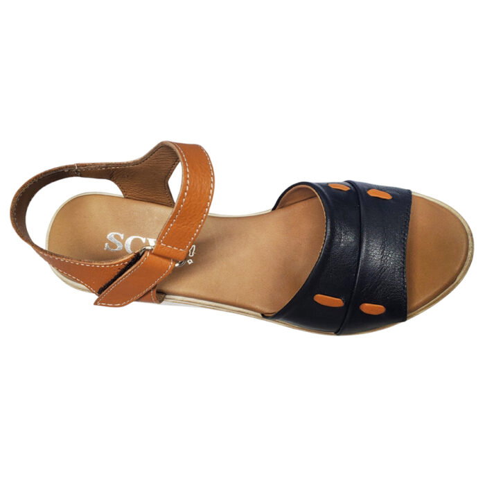 Sandale dama SCV cu platforma negre din piele naturala intre 36 si 40 - imagine 5