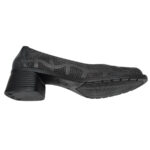 Pantofi dama cu toc gros din piele naturala perforata negri intre 36 si 40 - imagine 4