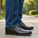 Pantofi eleganti cu siret negri din piele naturala marimi intre 39 si 45