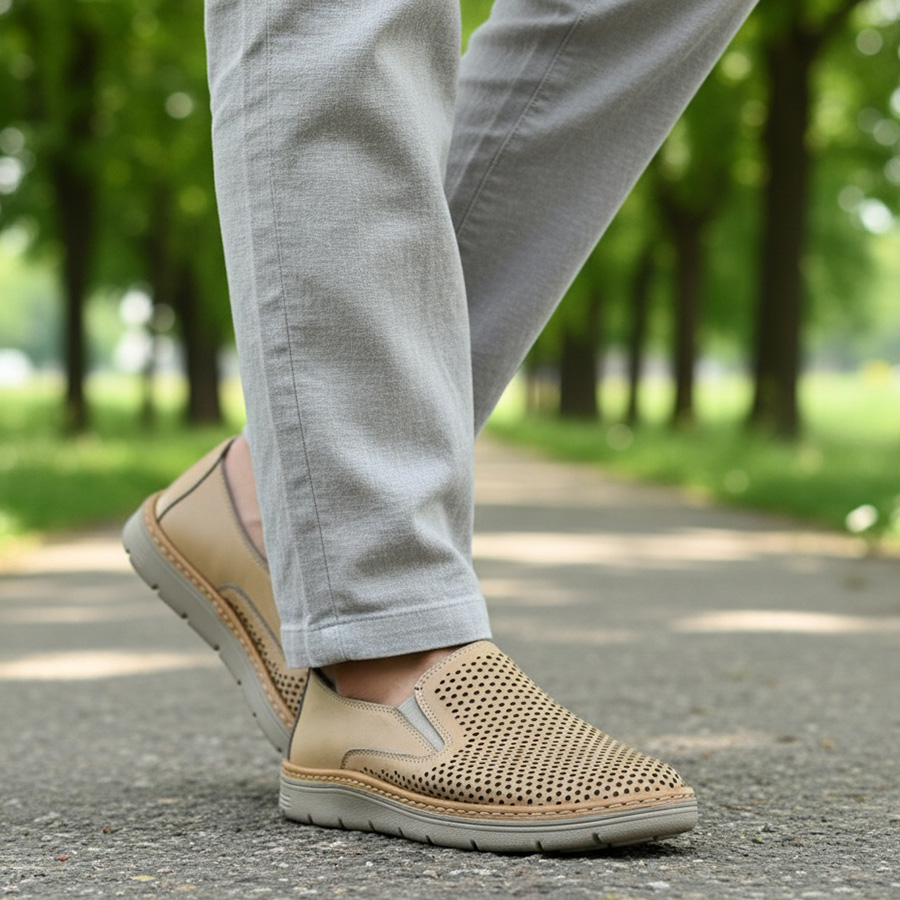 pantofi-barbati-din-piele-naturala-perforata-bej-marimi-intre-40-si-44 Pantofi barbati din piele naturala perforata bej marimi intre 40 si 45 - imagine 1