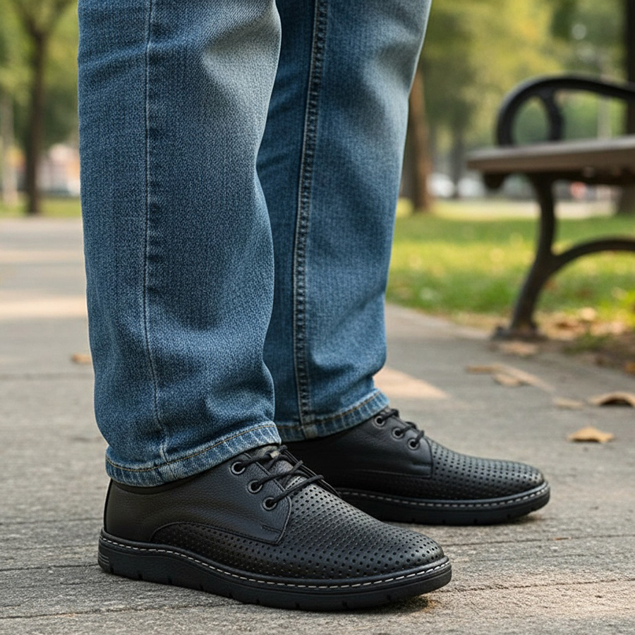 pantofi-barbatesti-din-piele-naturala-perforata-negri-marimi-intre-40-si-44 Pantofi barbatesti din piele naturala perforata negri marimi intre 40 si 46 - imagine 1
