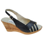 LICHIDARE-Sandale dama negre cu platforma din piele naturala marimile 34, 35, 39
