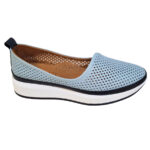 Pantofi dama sport-casual din piele naturala perforata bleu Dogati intre 36 si 40