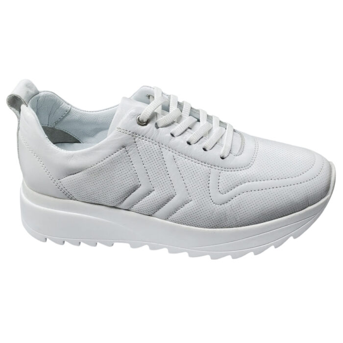 Pantofi sport dama din piele naturala albi SCV intre 36 si 40 - imagine 2