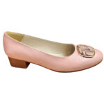 Pantofi dama roz-pudra eleganti cu toc mic din piele naturala marimi intre 34 si 41