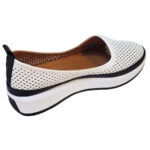 ULTIMA PERECHE Pantofi dama sport-casual din piele naturala perforata albi Dogati marimea 37 - imagine 2