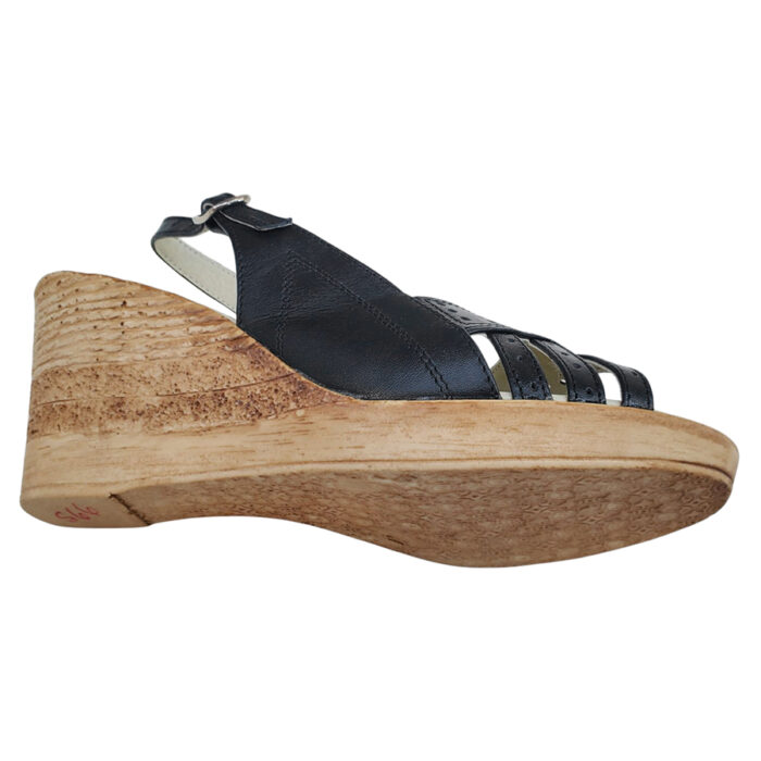 LICHIDARE-Sandale dama negre cu platforma din piele naturala marimile 34, 35, 39 - imagine 3