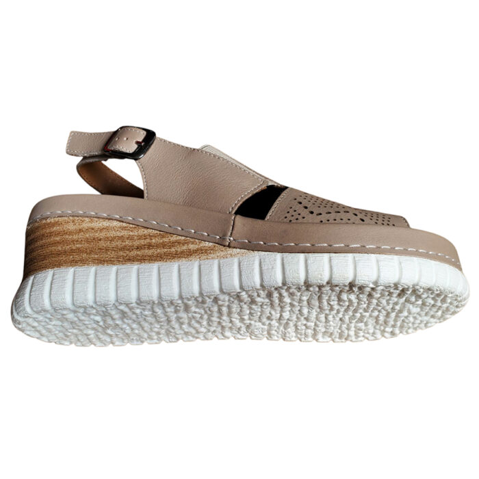 Sandale dama cu platforma bej din piele naturala intre 36 si 40 - imagine 4