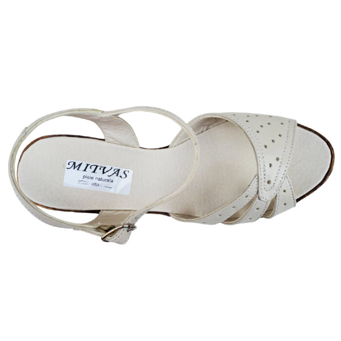 Sandale dama crem cu platforma din piele naturala intre 35 si 40 - imagine 5