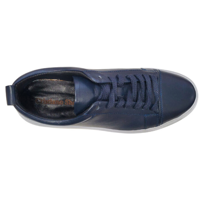 Pantofi sport barbatesti cu siret din piele naturala bleumarin intre 40 si 45 - imagine 4