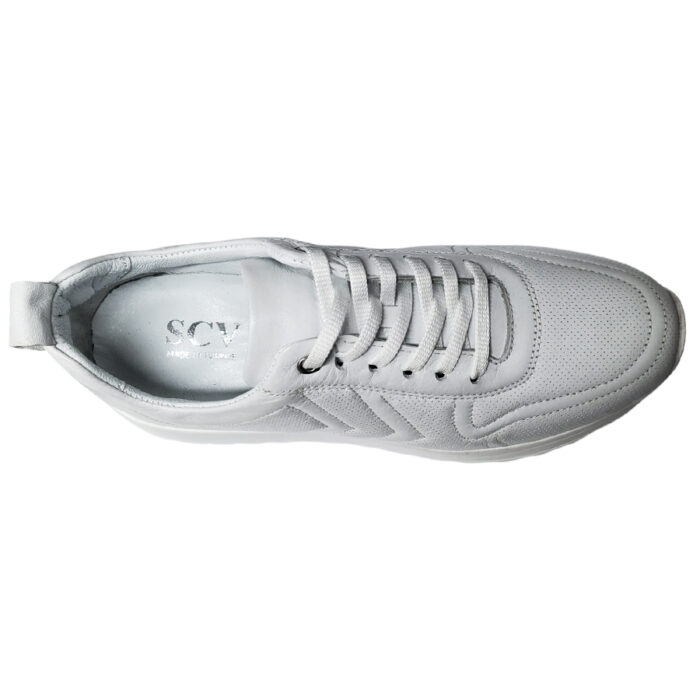 Pantofi sport dama din piele naturala albi SCV intre 36 si 40 - imagine 5