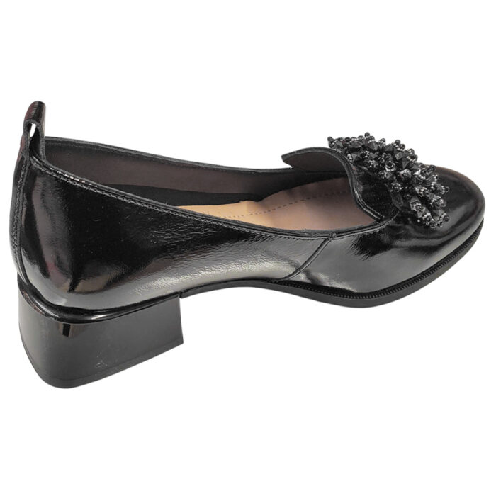 Pantofi dama cu toc patrat din piele naturala lacuita intre 36 si 40 - imagine 3