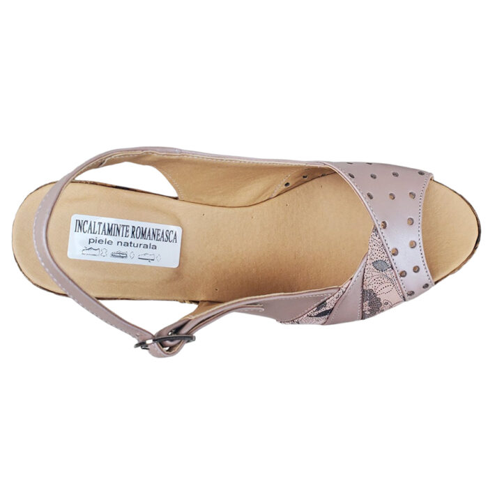 Sandale dama cu platforma roz-pudra din piele naturala intre 35 si 41 - imagine 5