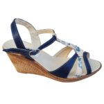 Sandale dama bleumarin cu platforma din piele naturala intre 35 si 42 - imagine 2