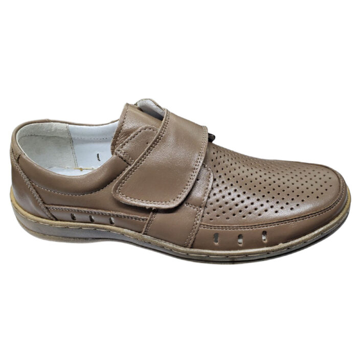 ULTIMELE PERECHI Pantofi lati cu arici din piele naturala perforata gri marimile 40 si 41 - imagine 2