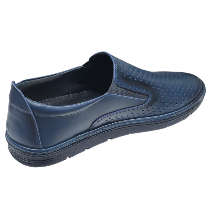 ULTIMA PERECHE Pantofi barbati din piele naturala perforata bleumarin marimea 41 - imagine 3
