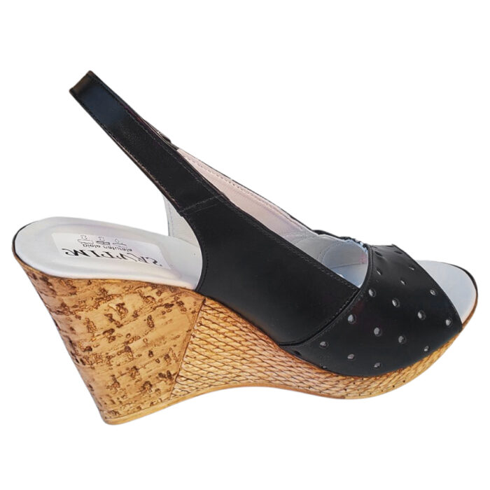 Sandale dama cu platforma negre din piele naturala intre 35 si 41 - imagine 2