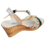 Sandale dama verde-multicolor cu platforma din piele naturala intre 34 si 42 - imagine 3