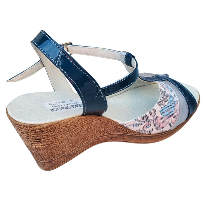 Sandale dama multicolor cu platforma din piele naturala intre 34 si 42 - imagine 3