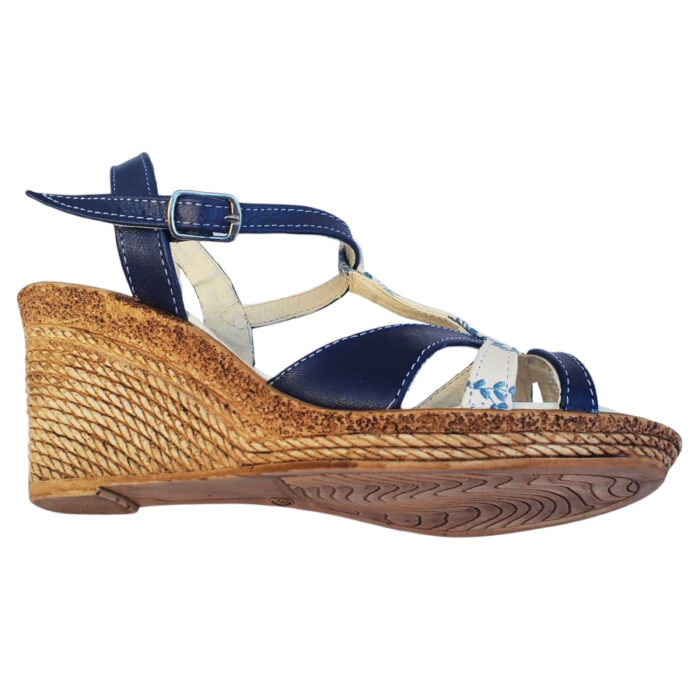 Sandale dama bleumarin cu platforma din piele naturala intre 35 si 42 - imagine 4